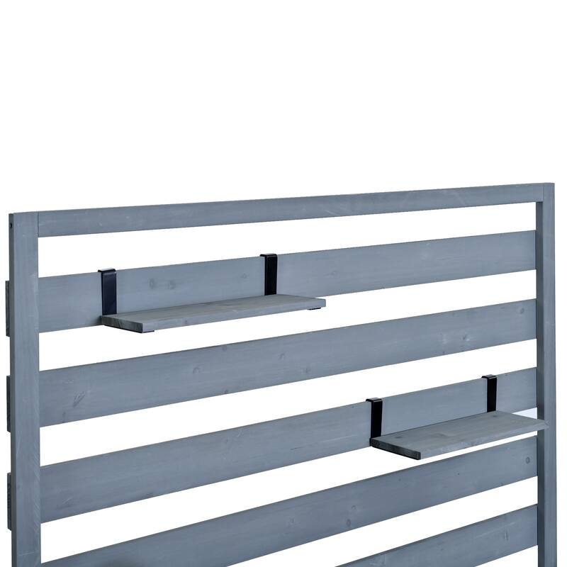 Roomfitters 41.7" Garden Potting Bench with Sink, Rolling Outdoor Potting Table, Bottle Opener, Storage Shelves, Hutch