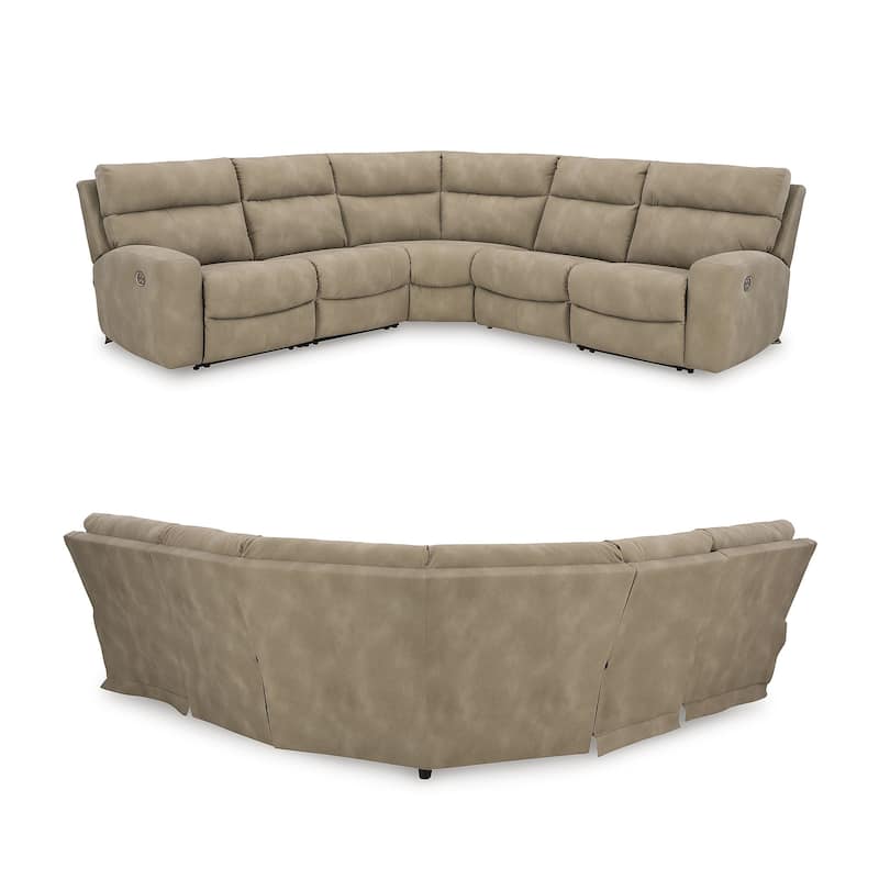 Signature Design by Ashley Next-Gen DuraPella 5-Piece Power Reclining Sectional - 105.5"W x 104.5"D x 42"H