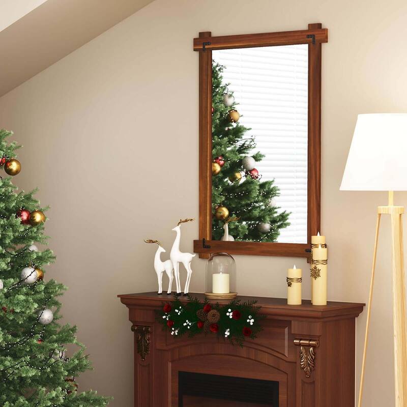Costway 30 x 20/35 x 24/40 x 28.5 Inch Shatterproof Wall Mirror with