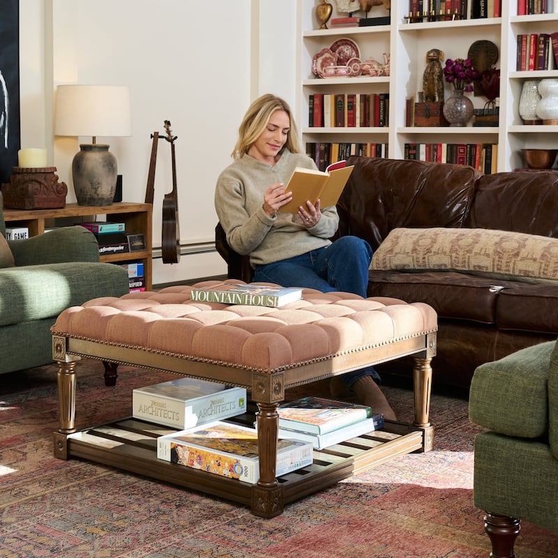 Maven Lane Mesa Square Upholstered Coffee Table