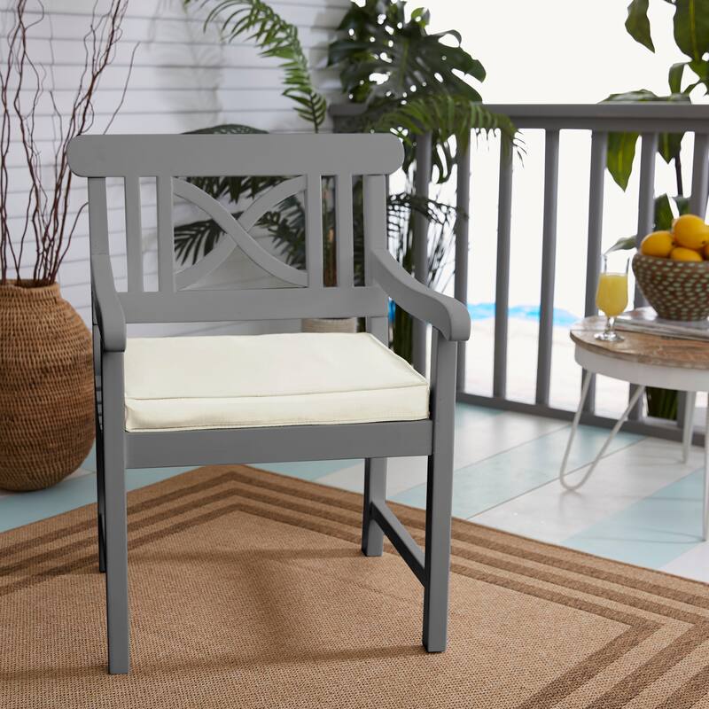 Lehigh Sunbrella Solid Indoor/ Outdoor Corded Chair Cushion - 19 in x 16 in x 2 in - Natural