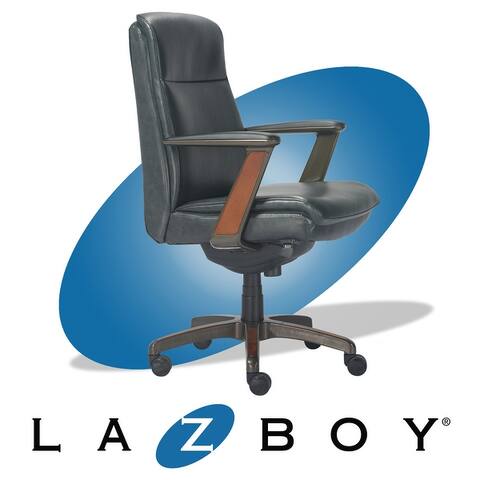 La-Z-Boy Modern Dawson Executive Office Chair, With Wood Inlay - N/A