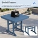 preview thumbnail 15 of 24, HDPE 35.8''L Square Dining Table with 1.7''D Bulit-in Umbrella Hole