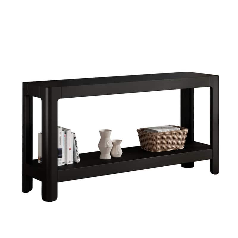 59" Modern Console Table with Elegant Minimalist Design and Premium Wood Veneer Finish