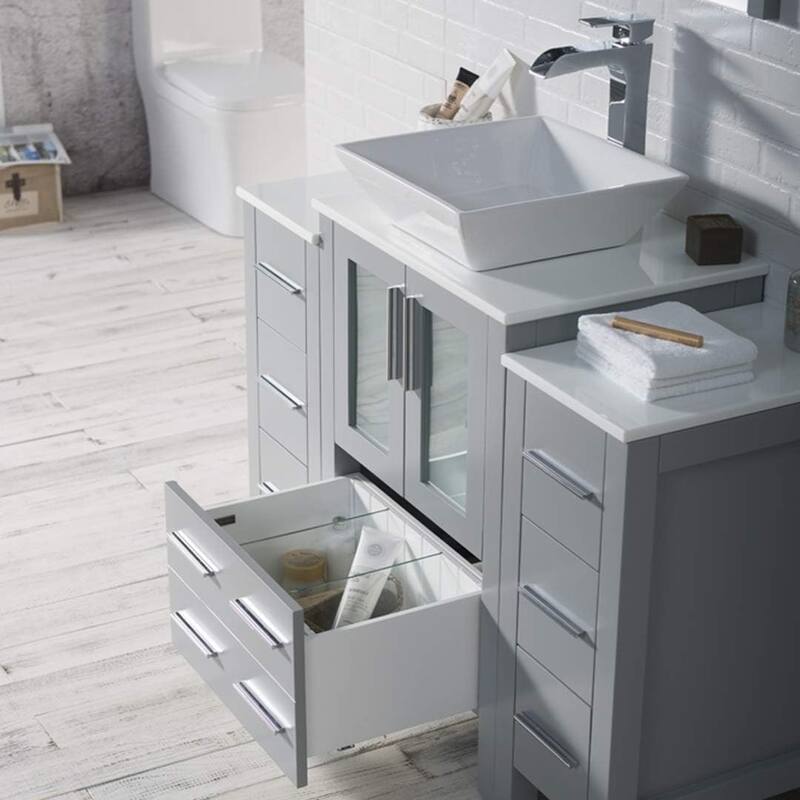 Blossom Sydney 48" Bathroom Vanity with Double Side Cabinets & Mirrors