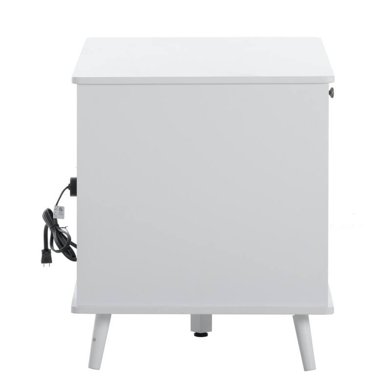 Cat Litter Box with Hidden Plug 3 Doors Bench Side Table Cat House