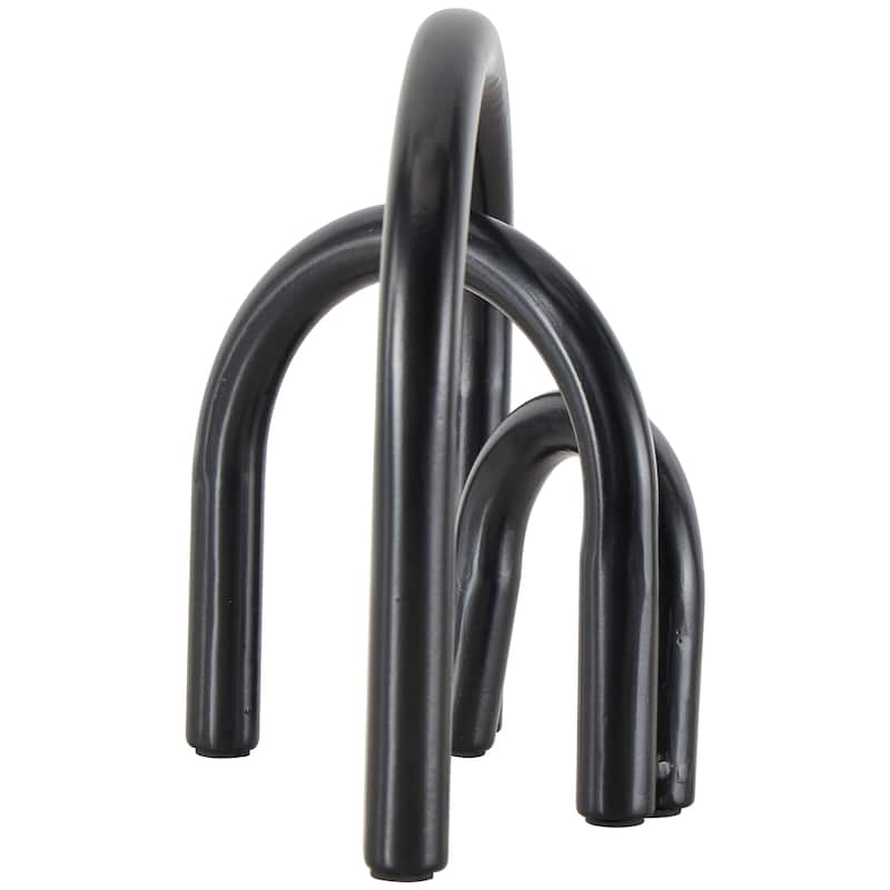 Gold or Black Metal Overlapping Arch Geometric Sculpture