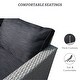 preview thumbnail 16 of 19, 3-piece Patio Furniture Sets Resin Wicker Outdoor Sectional Sofa Chat Set
