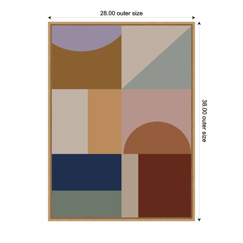 Kate and Laurel Modern Bohemian Pattern 2 by The Creative Bunch Studio Framed Canvas Wall Art Print