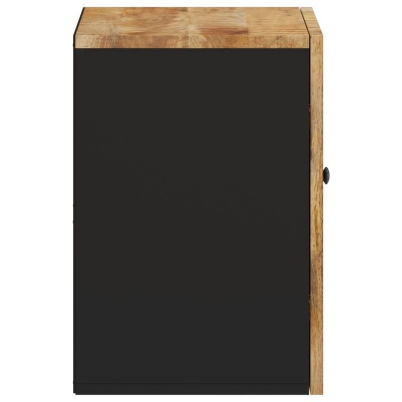 vidaXL Bathroom Wall Cabinet Natural brown, Black - 13.0 x 15.0 x 18.9 in