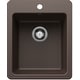 preview thumbnail 16 of 14, Blanco 443237 Liven 16-3/4" Drop-In/Undermount Single Basin SILGRANIT Cafe Brown