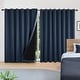 preview thumbnail 34 of 91, Deconovo 100 Percent Blackout with Liner Grommet Curtain (2 Panel) W100 x L108 - Navy Blue