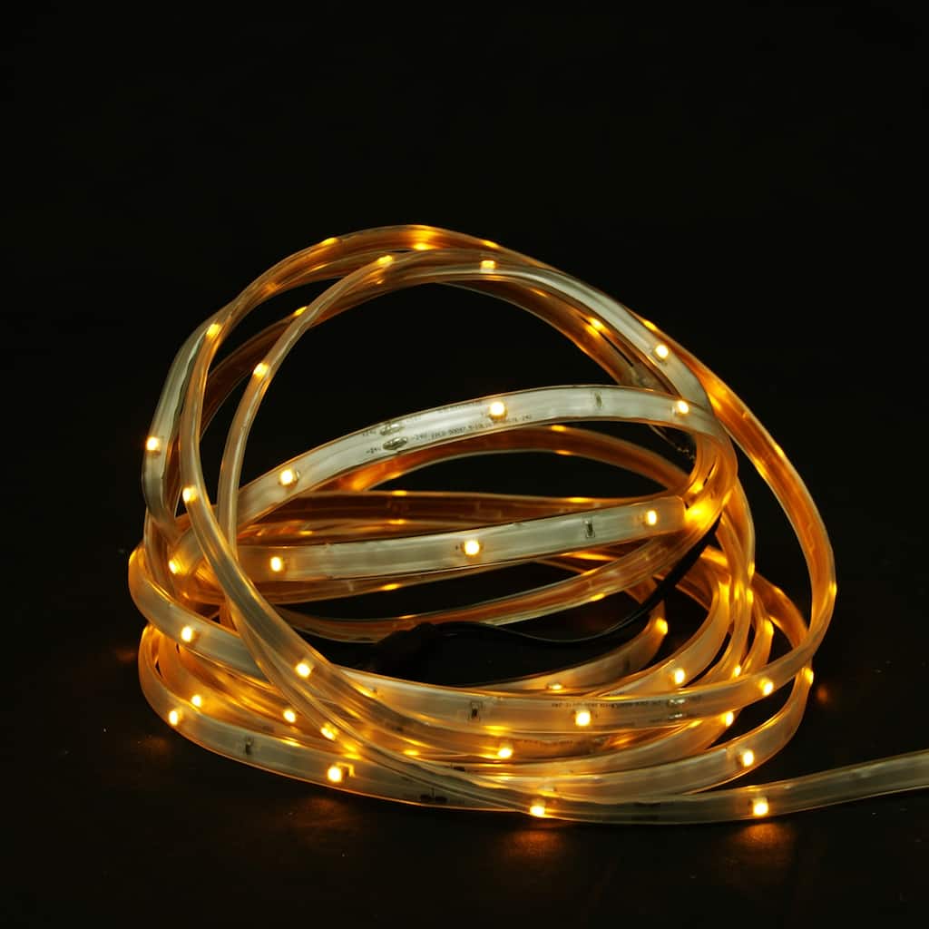 18' LED Outdoor Christmas Linear Tape Lighting - White Finish