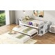 preview thumbnail 5 of 7, Simple Design Pine wood+MDF Twin Size Daybed with Double Trundle, Flexible Desk and Storage Staircase.