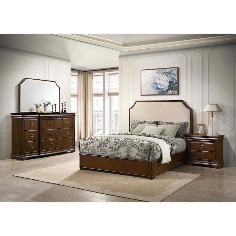 Garland Bedroom Set Brown Cherry - Queen - 4 Piece