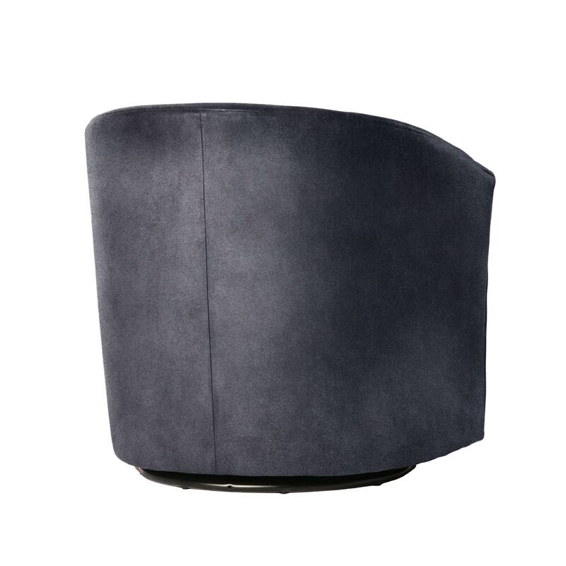 Microfiber Upholstered Swivel Chair W/ Hardwood Frame & Swivel Base