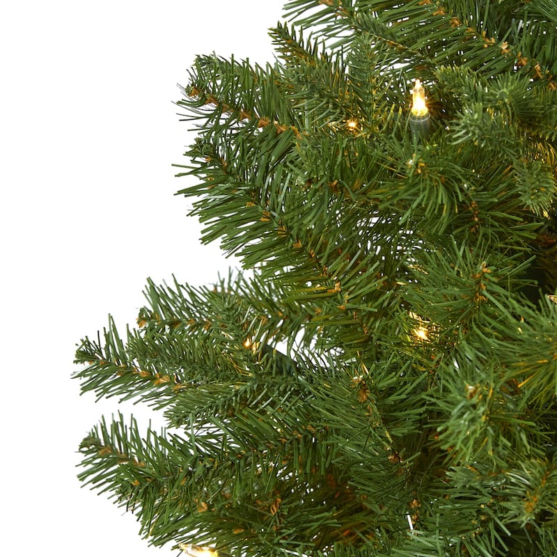 5ft. Spruce Artificial Christmas Tree with 200 Warm White Lights and 461 Bendable Branches - Perfect Small-Space Tree
