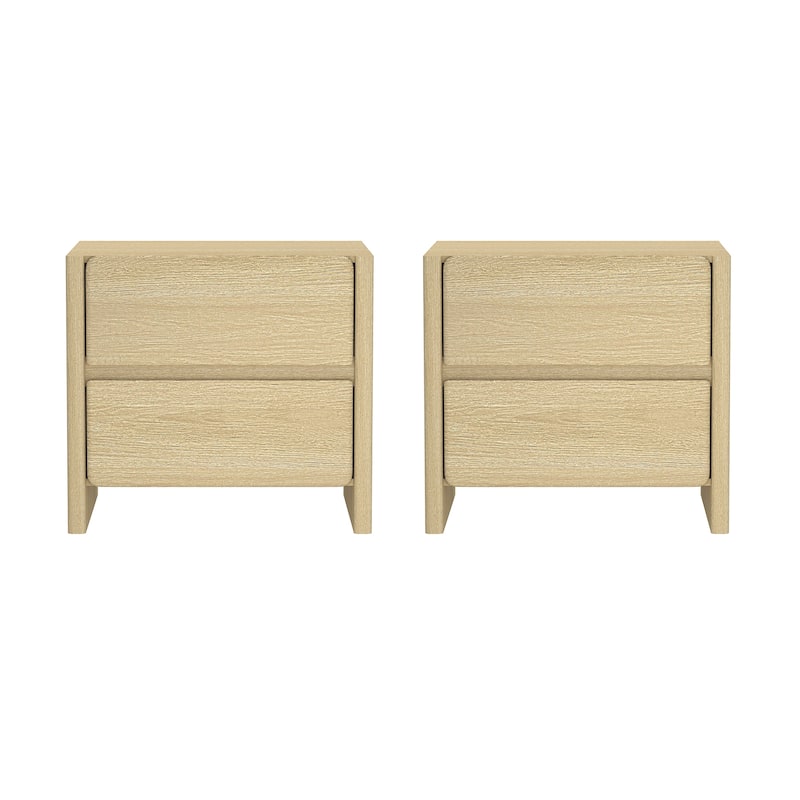 Manhattan Comfort Linda Modern 2 Drawer Nightstand Set of 2