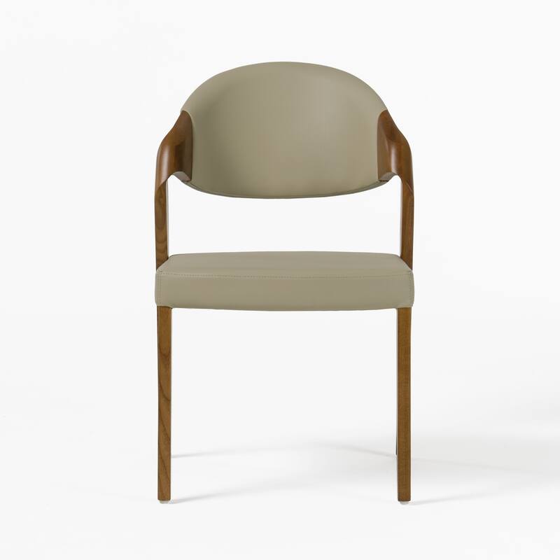 Modrest Arlo Grey & Walnut Dining Chair (Set of 2)