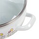 preview thumbnail 4 of 2, STP Goods Enamel on Steel 5.3-quart Pot with a Glass Lid - Flowers