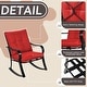 preview thumbnail 11 of 24, Solaura 3-piece Outdoor Patio Rocking Chairs Conversation Bistro Set