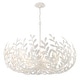 preview thumbnail 1 of 5, Broche 12 Light Matte White Chandelier