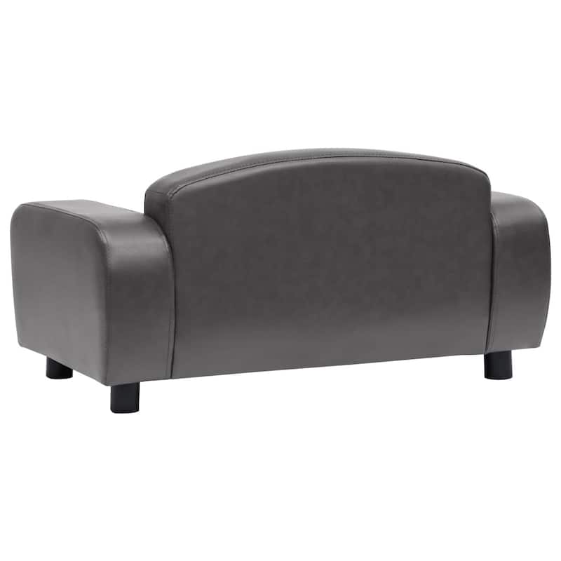 vidaXL Dog Sofa Gray 31.5"x19.7"x15.7" Faux Leather
