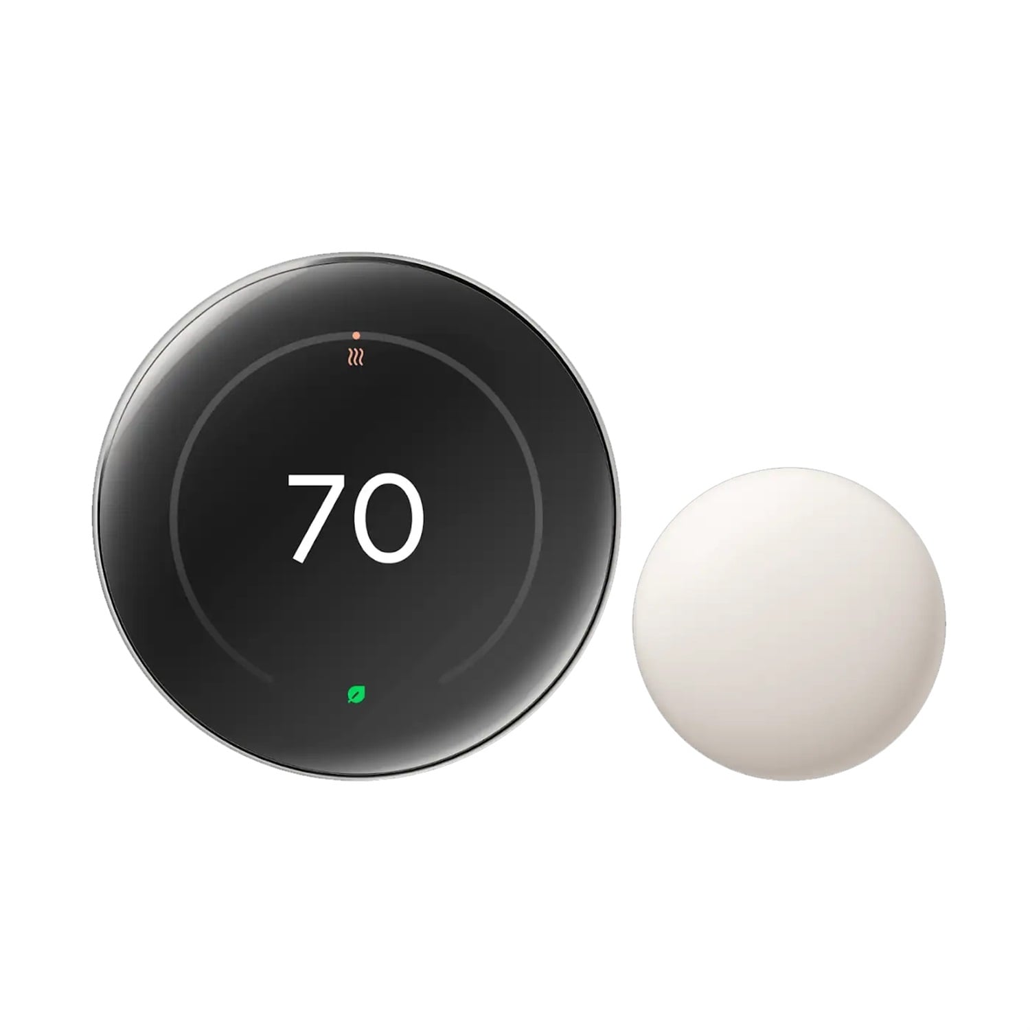 Nest Learning 4th Gen Thermostat W/ 2nd Gen Sensor - Polished Silver - S