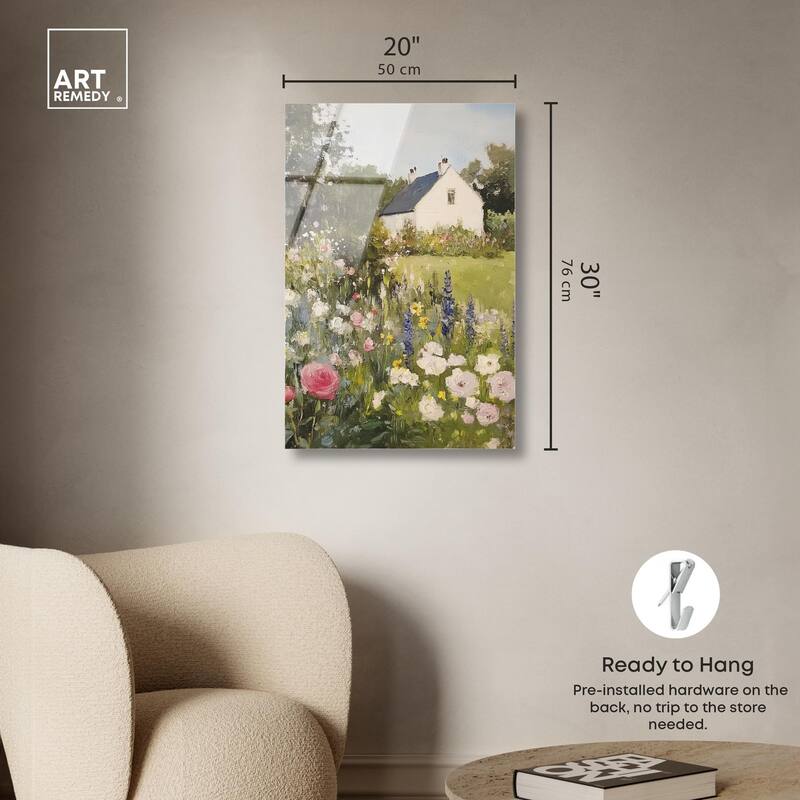 Floral Farmhouse II Acrylic by Art Remedy, Ready to Hang