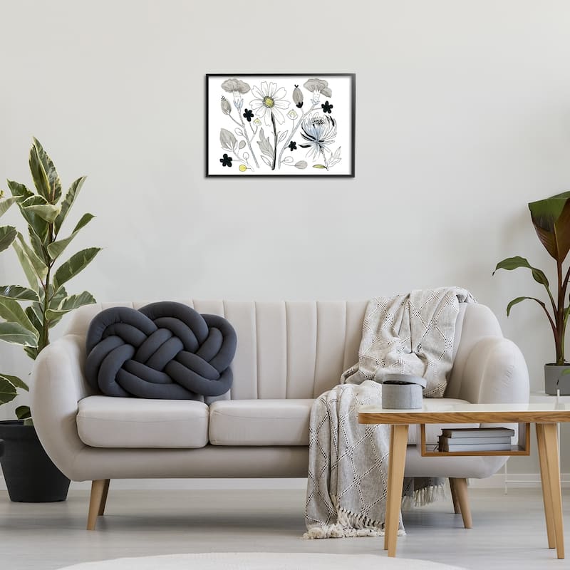 Stupell Simple Drawn Nature Sprigs Framed Giclee Art Design By Ashley Davis