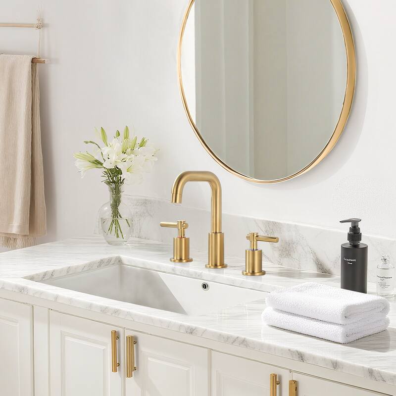 WOWOW 8 in. Widespread Double Handle Bathroom Faucet