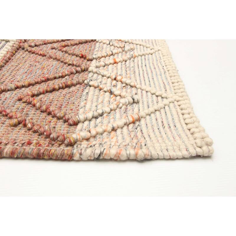 ECARPETGALLERY Braid weave Sienna Cream Wool Rug - 6'1 x 9'2