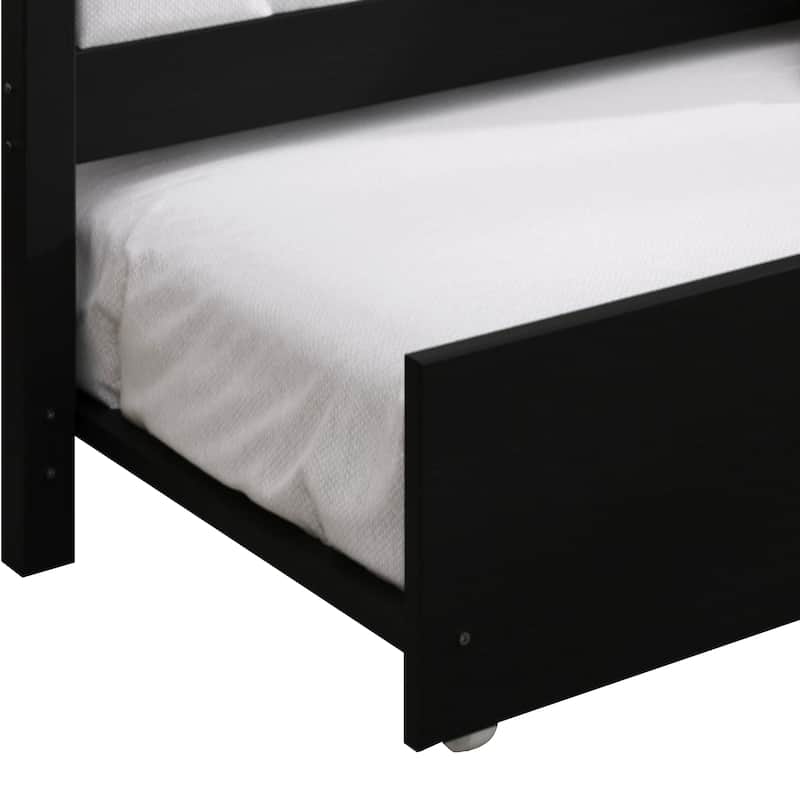 CraftPorch Classic Wooden Twin Size Daybed With Trundle