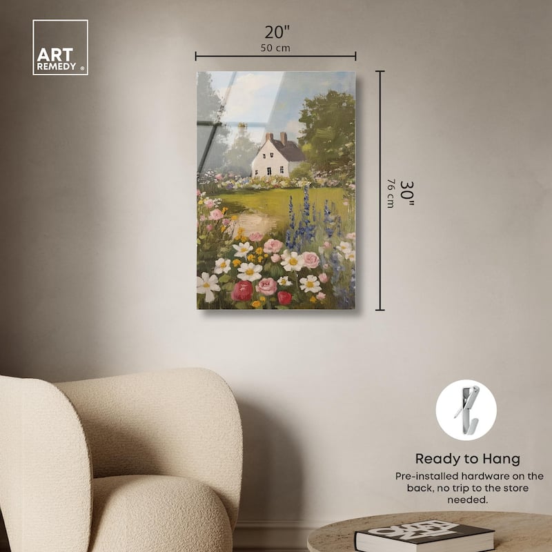 Floral Farmhouse I Acrylic by Art Remedy, Ready to Hang