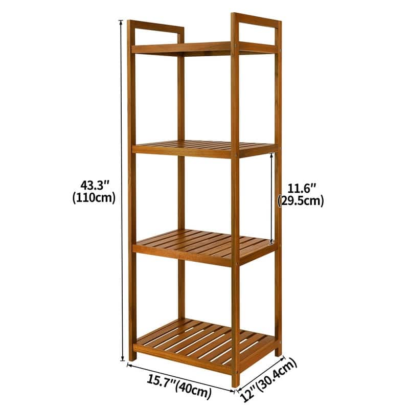 Standing Shelves Shower Caddy - 15.75"D x 12.02"W x 43.3"H