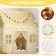 preview thumbnail 7 of 5, Kids Play Tent Indoor with Mat, Tassel Garland, Star Lights