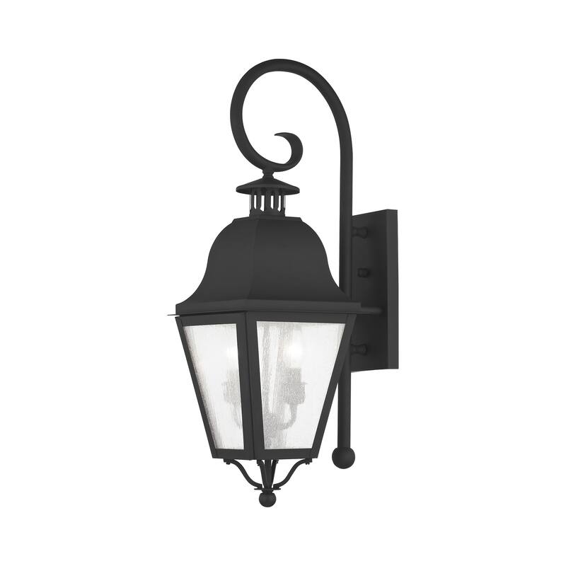 Livex Lighting Amwell 2 Light 24-3/4" High Outdoor Wall Sconce - Black