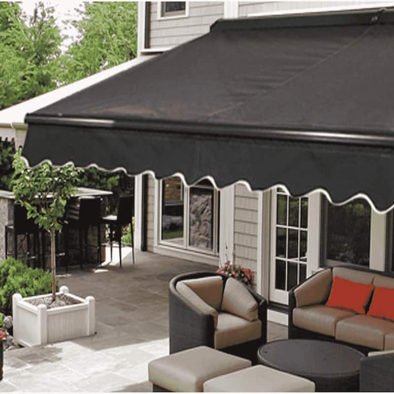ALEKO Fabric Replacement for Retractable Awning 20 x 10 Feet Black