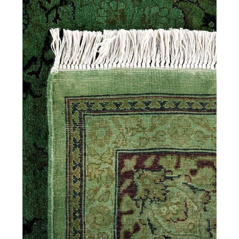 Overdyed One-of-a-Kind Hand-Knotted Area Rug - Green - 6' 1" x 6' 3"