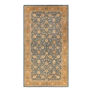 Overton One-of-a-Kind Hand-Knotted Traditional Oriental Mogul Blue Area Rug - 8' 3" x 15' 5"