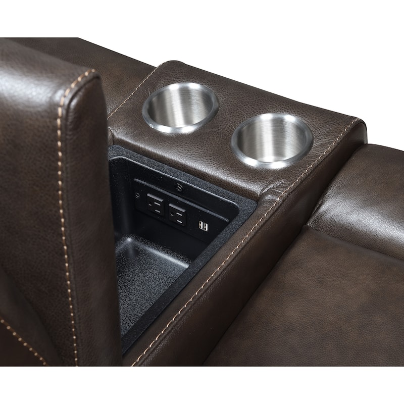 Steve Silver Ferndale Power Reclining Top Grain Leather Sofa