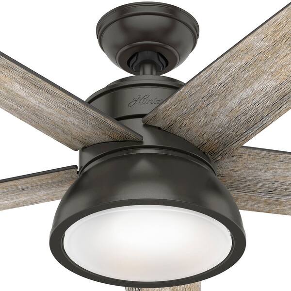 Hunter 52 Abernathy Ceiling Fan With Led Light Kit And Handheld Remote Noble Bronze On Sale Overstock 30732881