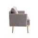 preview thumbnail 27 of 48, Polyester Upholstered Living Room loveseats sofa With Golden Legs
