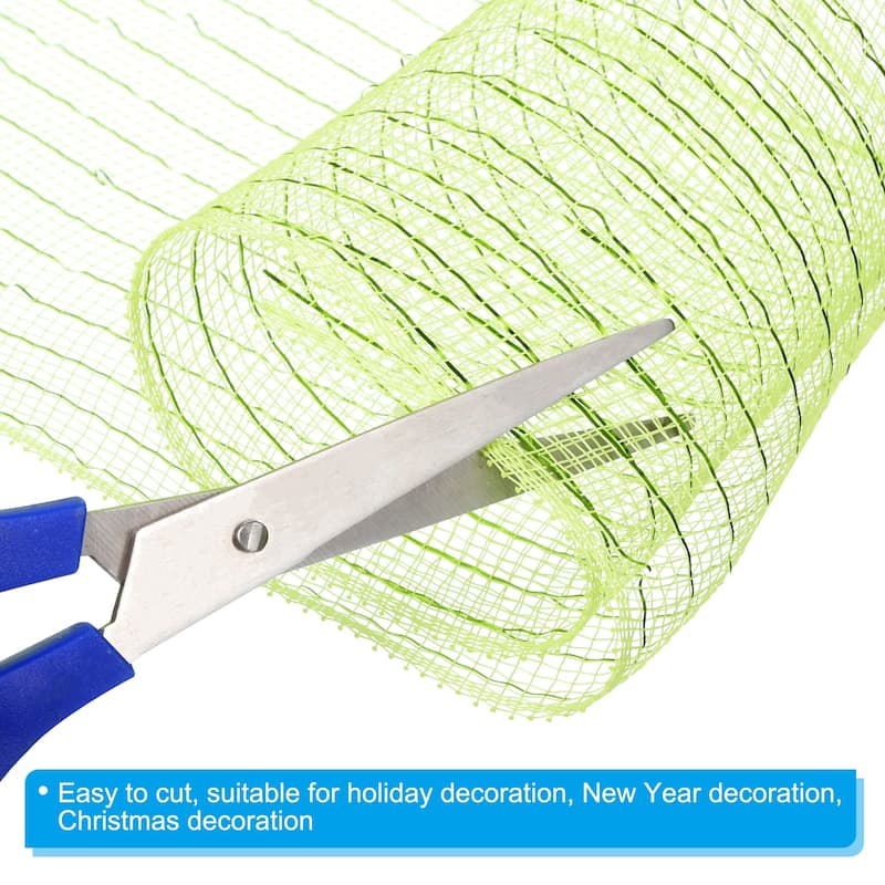 2pcs Decorative Mesh,5.9in x 10 Yd Mesh Ribbon Roll for Christmas Tree
