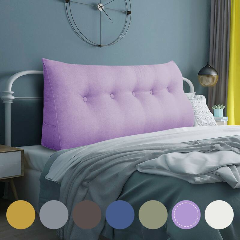 WOWMAX Bed Rest Reading Wedge Headboard Backrest Tufted Pillow