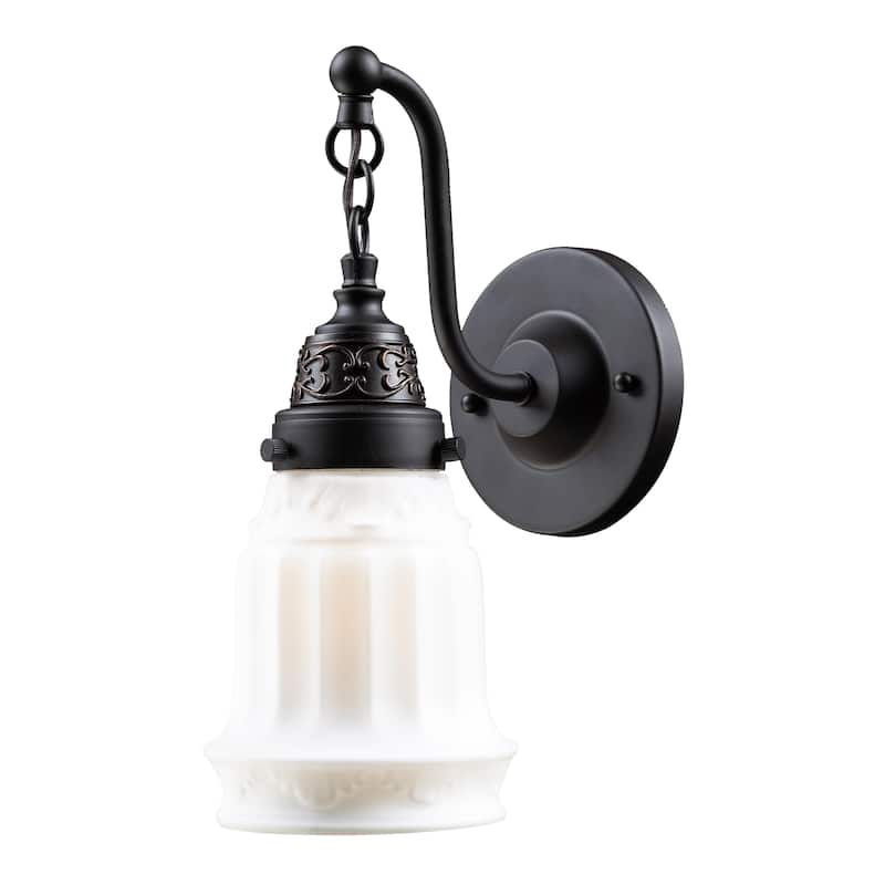 Quinton Parlor 12'' High 1-Light Sconce - Oiled Bronze - 12 inch Tall - Oiled Bronze - 12 inch Tall