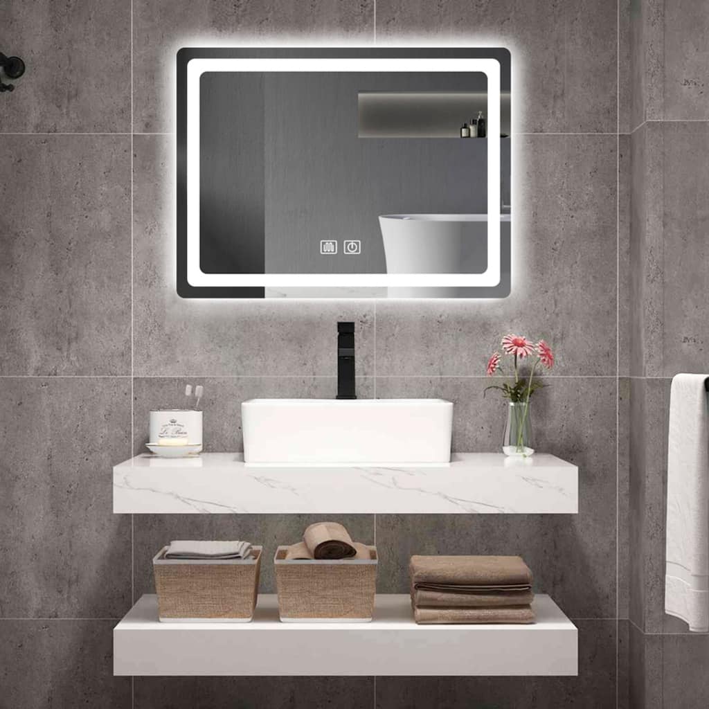 31 x 24 Frameless Light Bathroom Vanity LED Mirror, Dimmable Defogger Bathroom Wall Mirror with Light