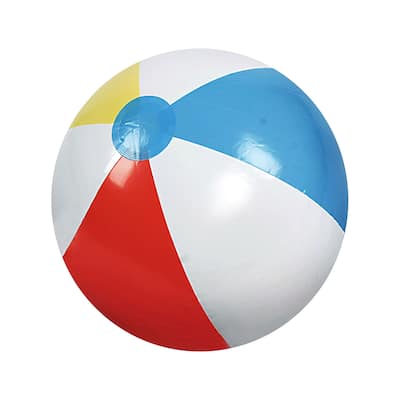 16" Multi-Color 6 Panel Inflatable Beach Ball