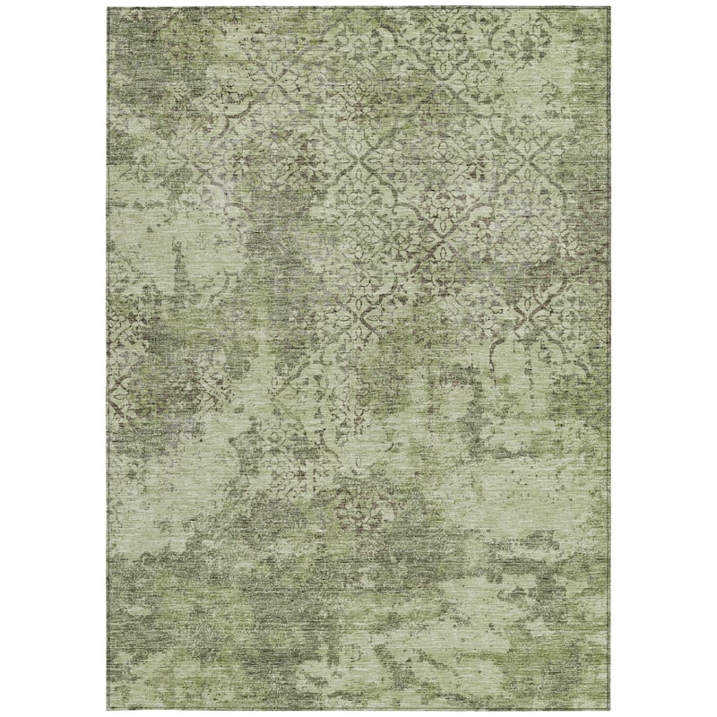 HomeRoots Floral Transitional Rectangle Outdoor Rug