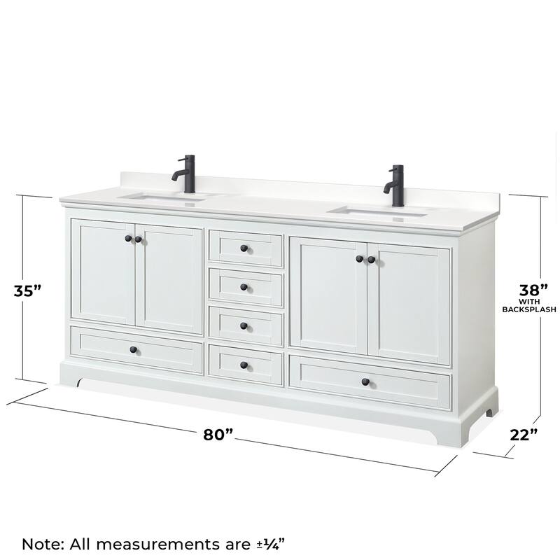 Wyndham Collection WCS202080D-QTZ-UNSMED Deborah 80" Free Standing